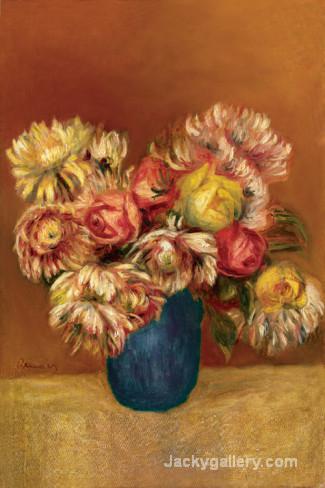 Chrysanthemums by Renoir by Pierre Auguste Renoir paintings reproduction
